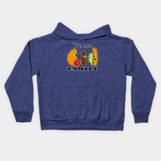 We Are Family Kids Hoodie by DitzyDonutsDesigns